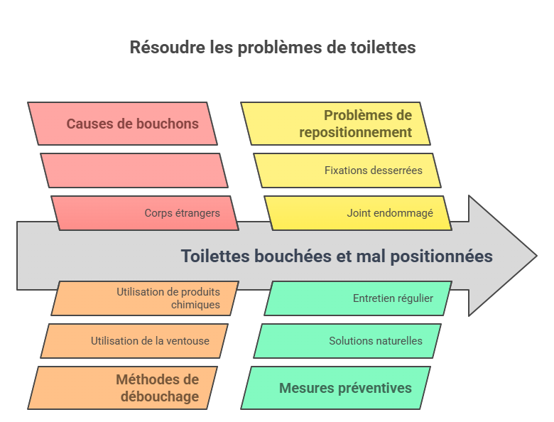 Déboucher et repositionner des toilettes