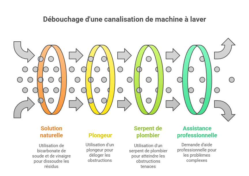 Déboucher l’évacuation de la machine à laver
