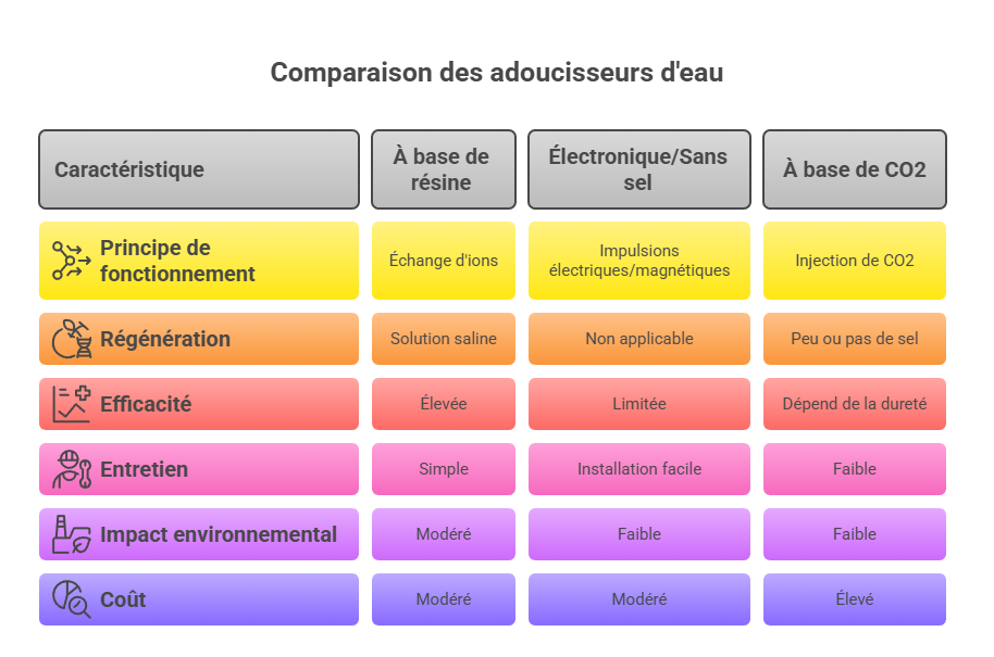 Fonctionnement et types d’adoucisseurs d’eau