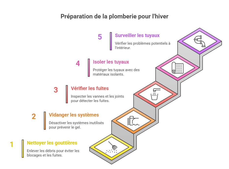 Préparation de la plomberie