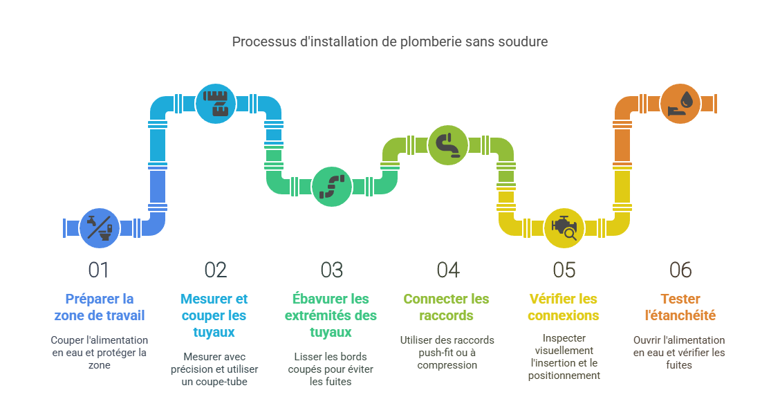 Étapes pour l'installation plomberie