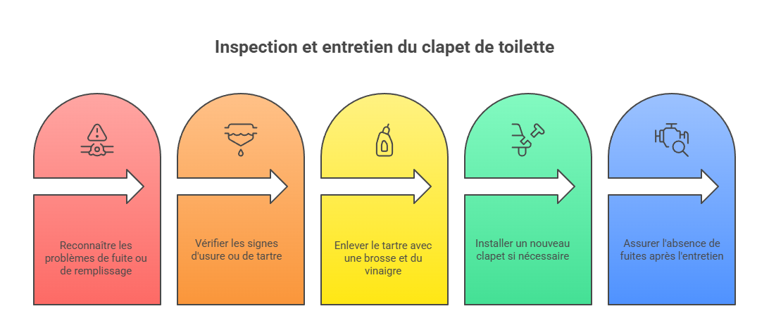 Inspection, nettoyage et changement du clapet