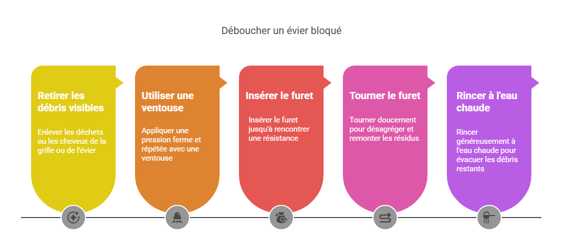 debouchage évier bloqué